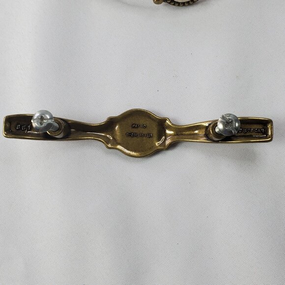 VTG Amerock Drawer Handle Pulls Speckled Ceramic Antique Brass 4 Pulls 1 knob - Picture 6 of 9